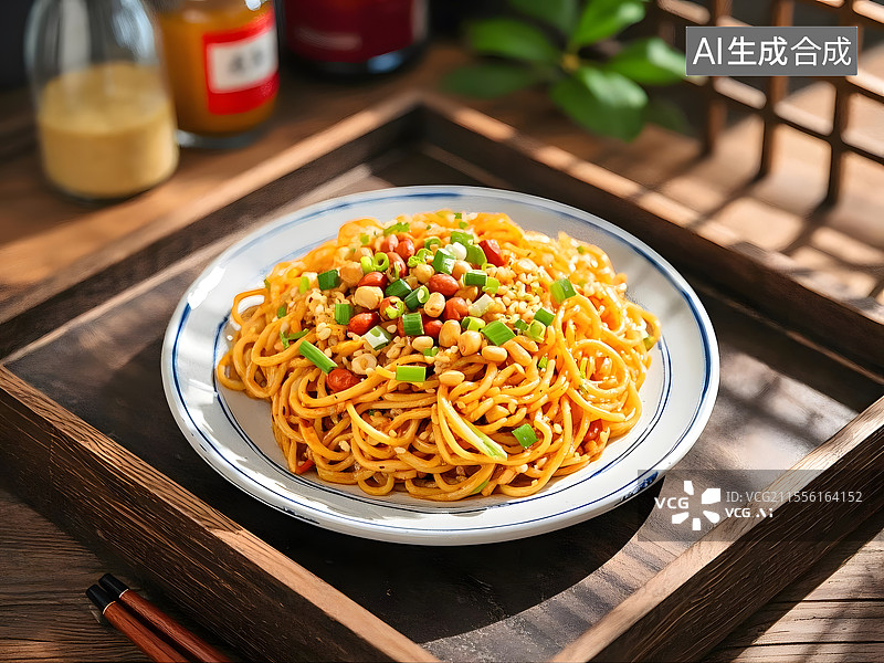 【AI数字艺术】炒米线图片素材