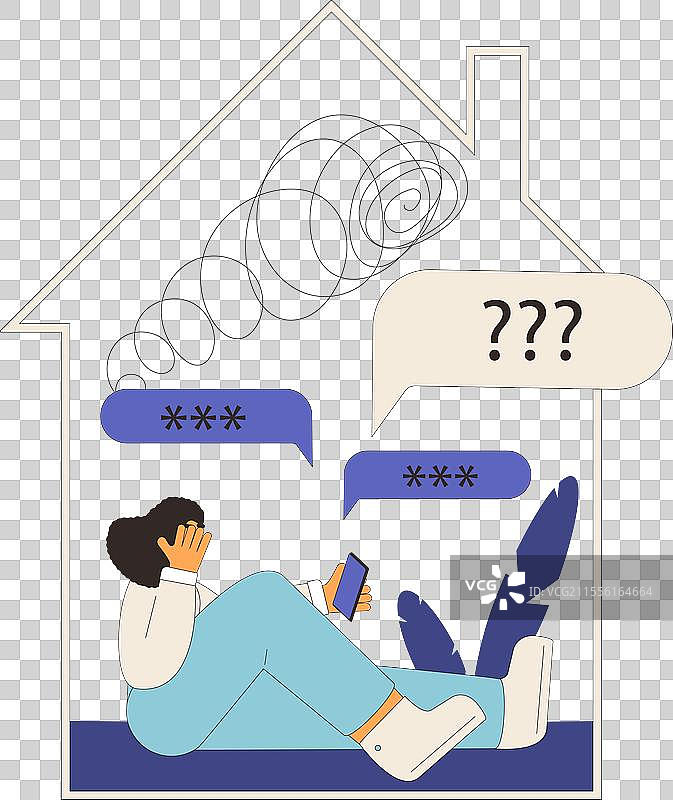 疲惫的年轻女性无法记起密码的概念图片素材