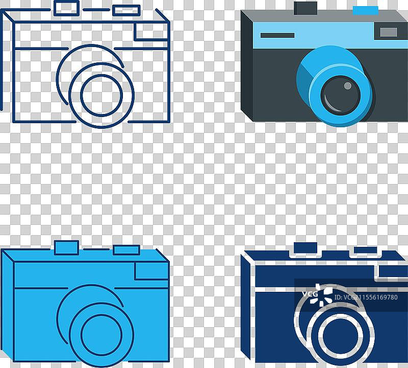 复古相机图标集图片素材