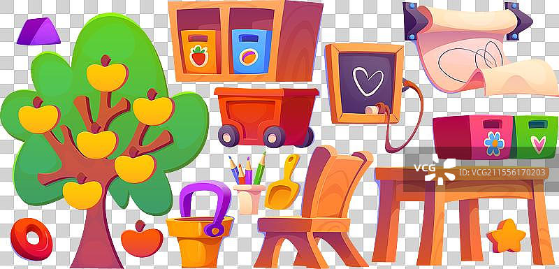 儿童幼儿园或教室家具图片素材