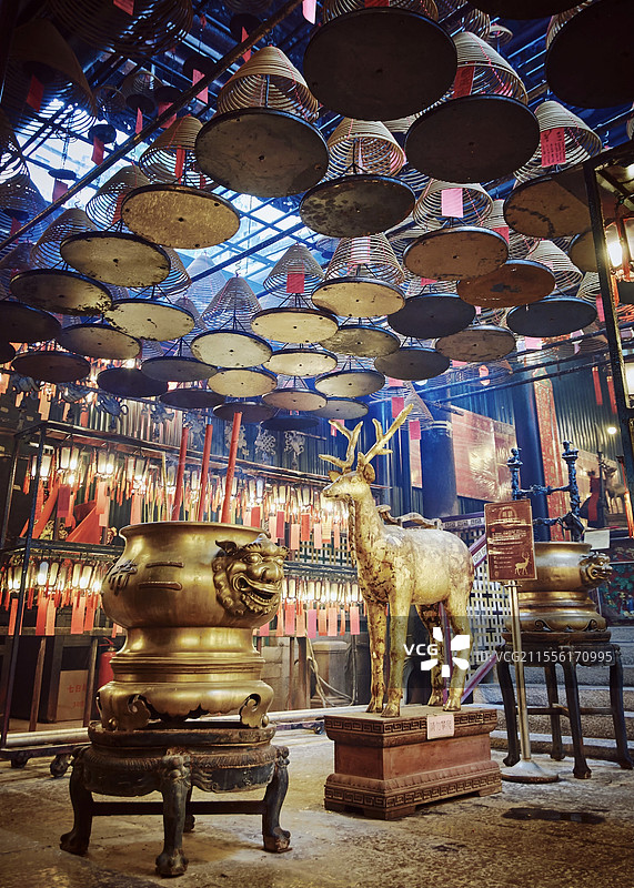 香港文武庙内部景致图片素材