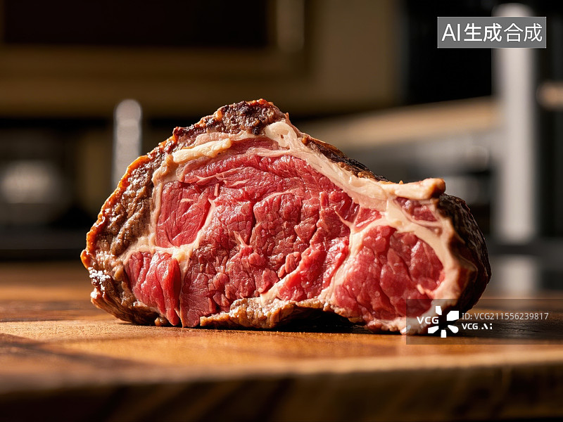 【AI数字艺术】餐桌上的鲜嫩牛排图片素材