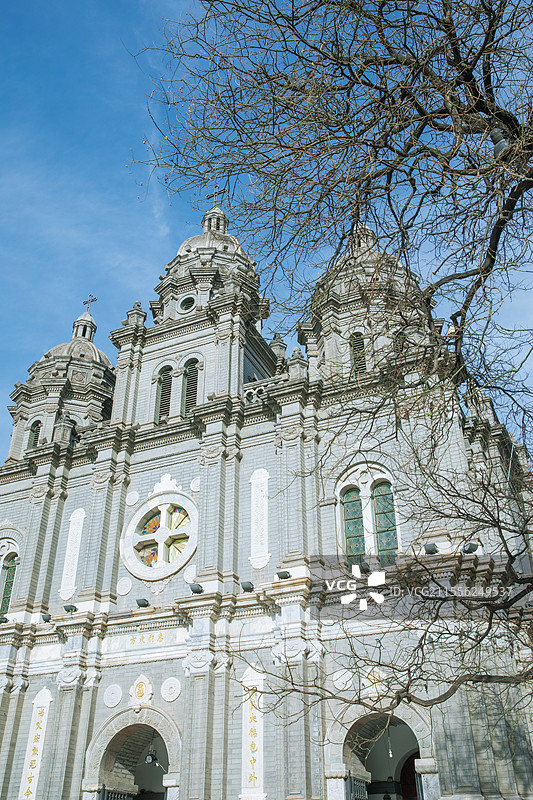 北京市王府井天主教圣若瑟堂，东堂图片素材