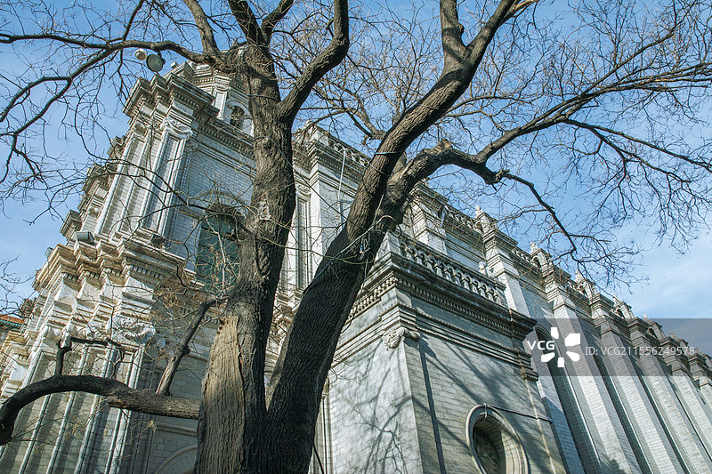 北京市王府井天主教圣若瑟堂，东堂图片素材