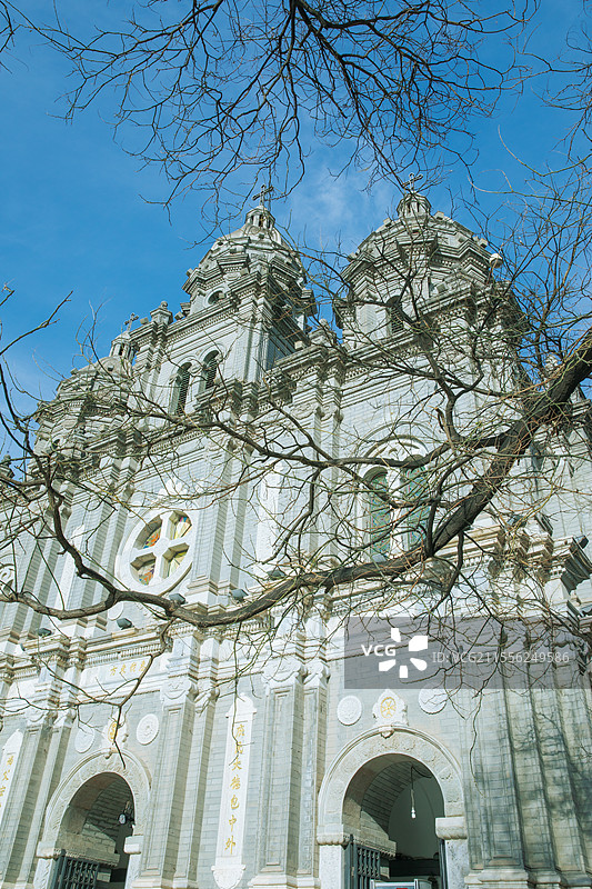 北京市王府井天主教圣若瑟堂，东堂图片素材