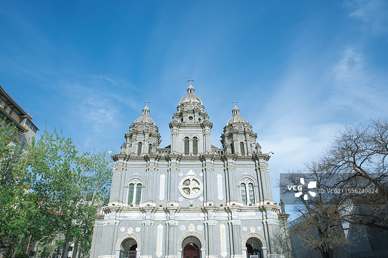 北京市王府井天主教圣若瑟堂，东堂图片素材