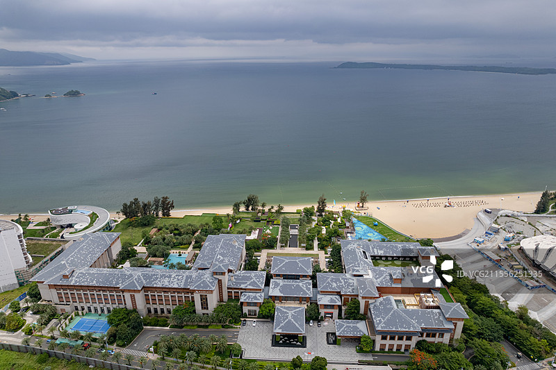 深圳大鹏，金沙湾沙滩，航拍海洋自然之美！图片素材