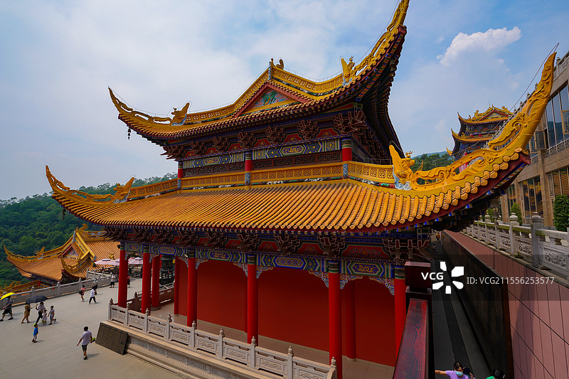 东莞市大岭山镇，观音寺，佛教建筑之美！图片素材