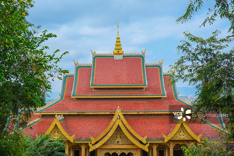 云南西双版纳勐泐大佛寺图片素材