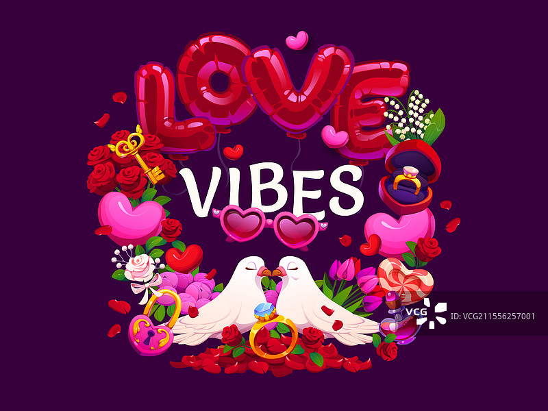 情人节的爱意名言与白鸽相伴图片素材