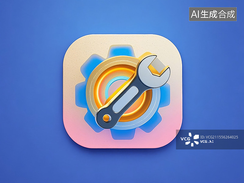 【AI数字艺术】齿轮和扳手图标图片素材