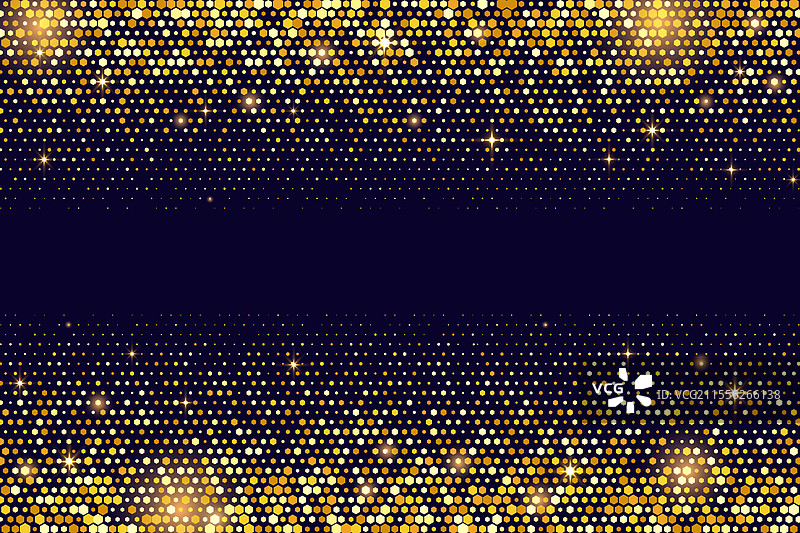 黑色背景上的金色闪光图案图片素材