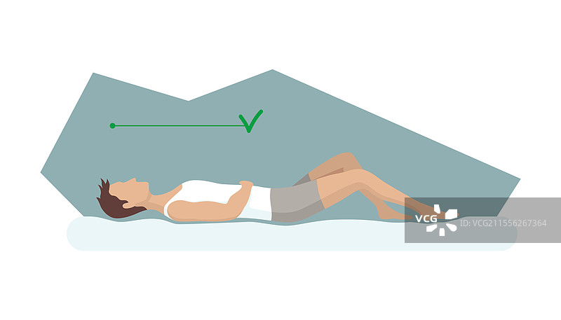 正确的睡眠姿势，健康的睡眠图片素材