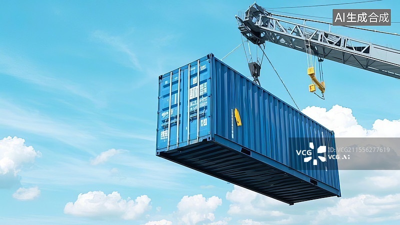 【AI数字艺术】港口经济集装箱超重货运贸易图片素材