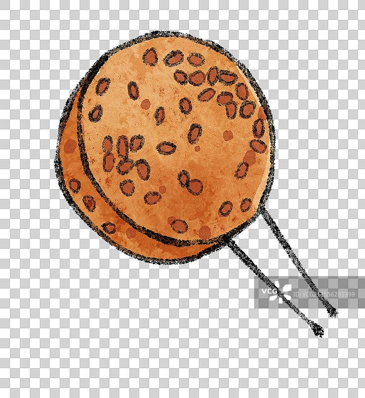 香港美食国风插画-钵仔糕图片素材