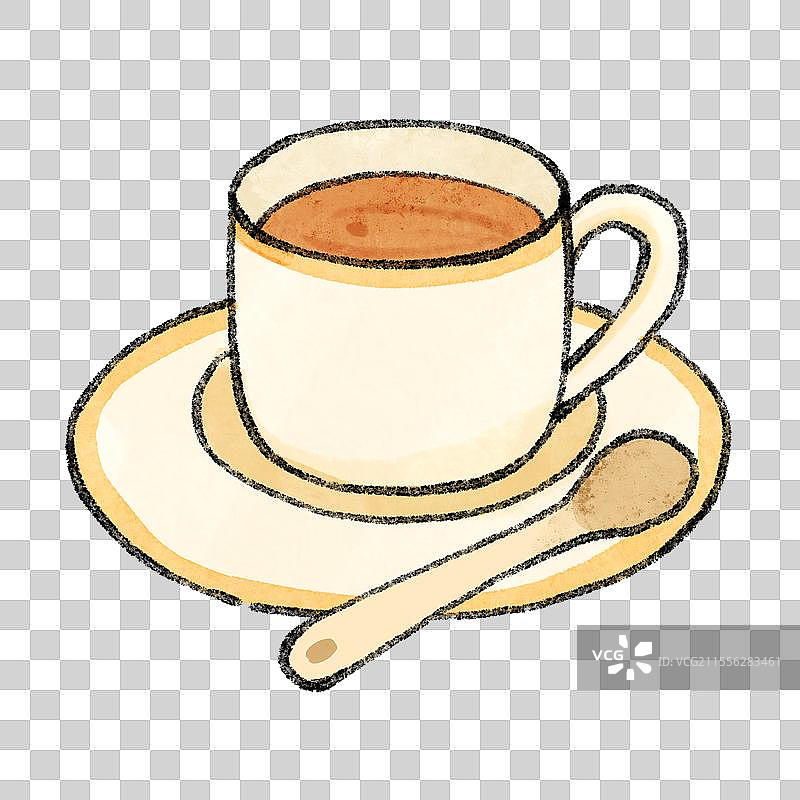 香港美食国风插画-丝袜奶茶图片素材