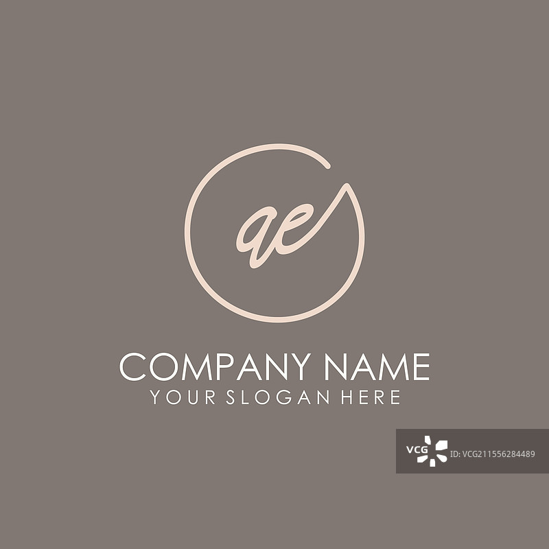 AE首字母手写和签名logo图片素材