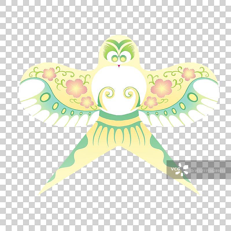 春天燕子桃花纸鸢风筝插画设计元素图片素材