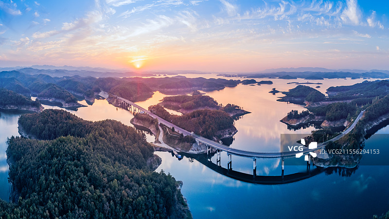 湖北十堰：落日图片素材