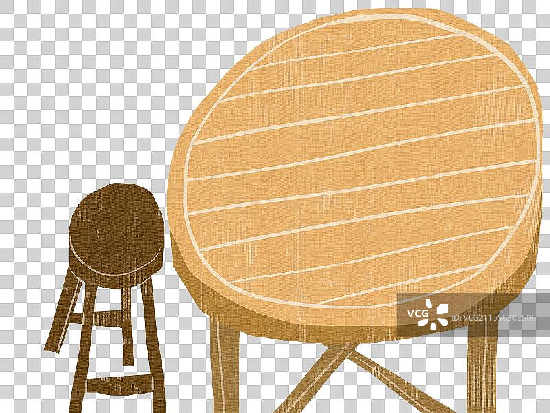 桌椅插画元素图片素材