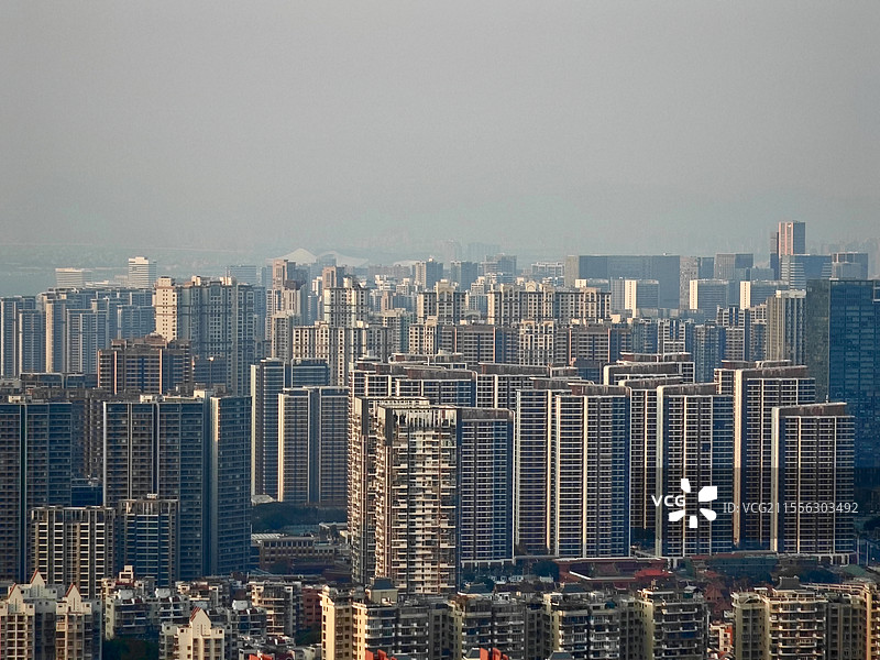 厦门磨心山视角城市风光图片素材