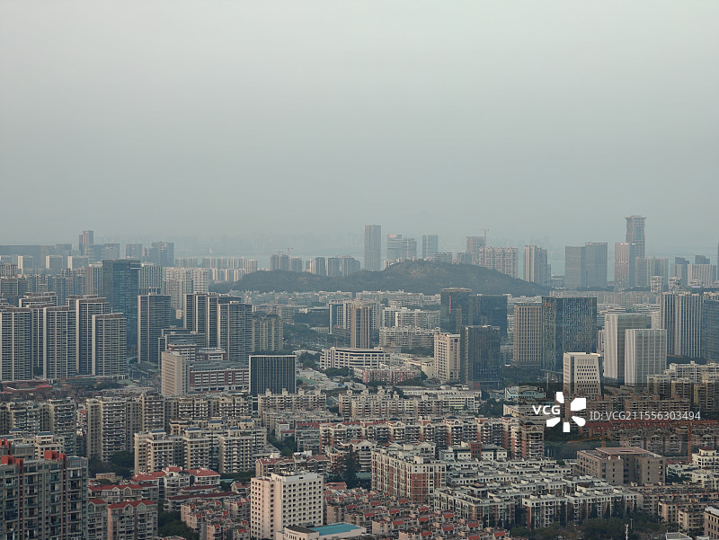 厦门磨心山视角城市风光图片素材
