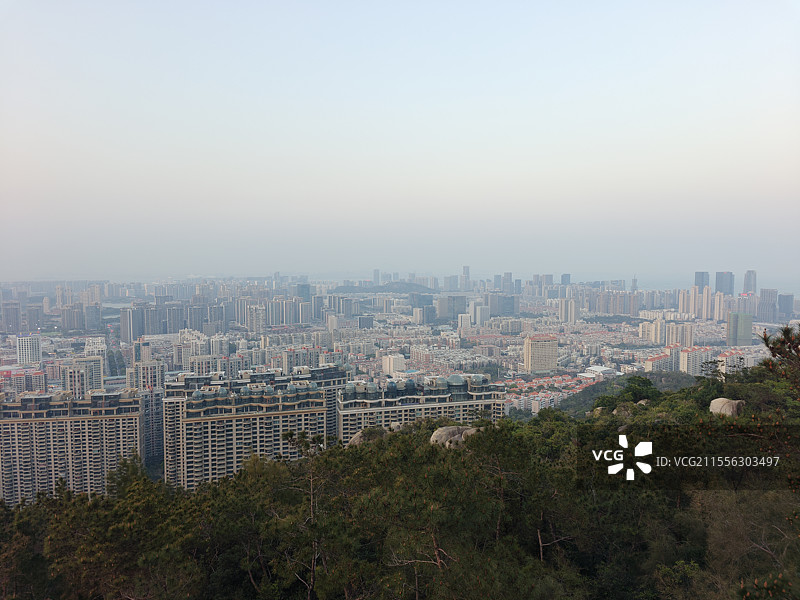 厦门磨心山视角城市风光图片素材