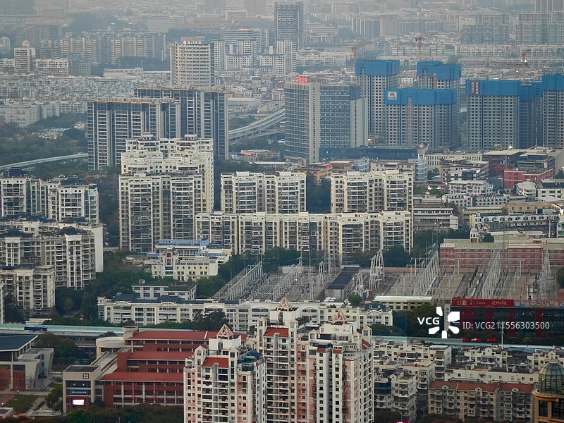 厦门磨心山视角城市风光图片素材