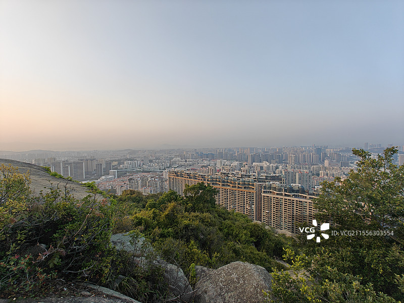 厦门磨心山视角城市风光图片素材