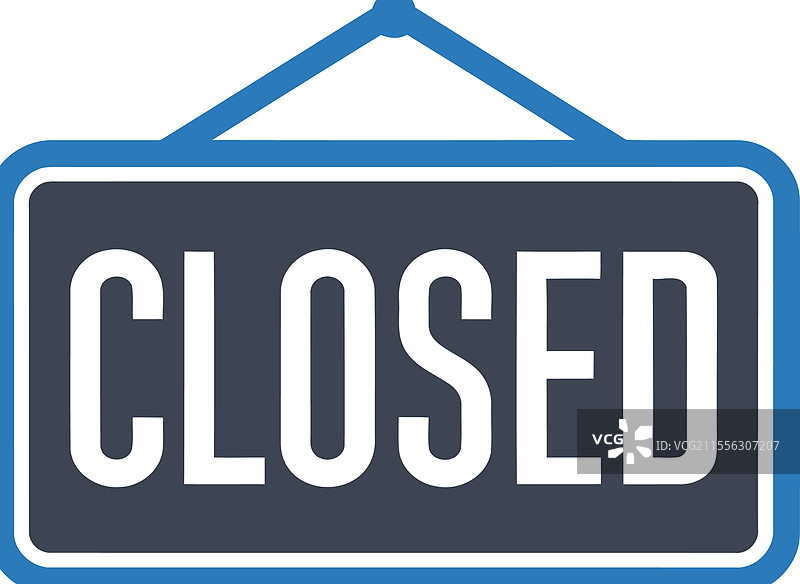 悬挂的关闭标志图标图片素材