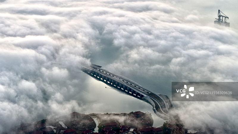 中国海南儋州云上海景图片素材