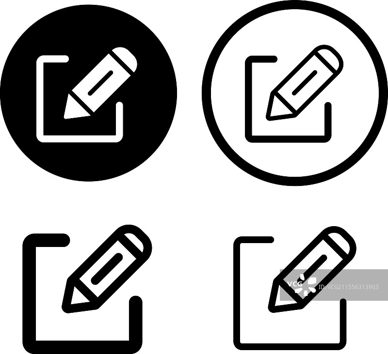 编辑笔图标，记事本，使用铅笔编辑文档图片素材