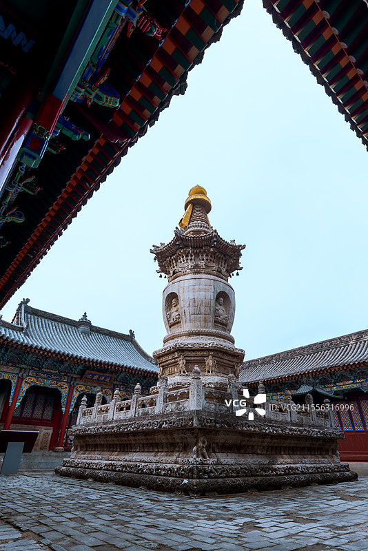 五台山大白塔古建筑图片素材