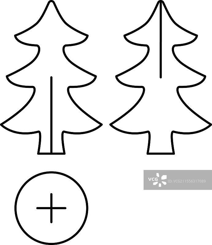 圣诞树切割模型 DIY 圣诞树图片素材