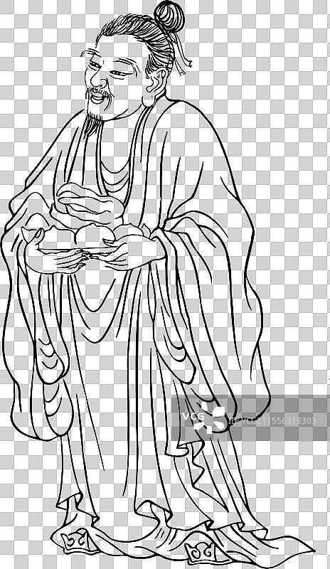 西游记 五庄观 镇元大仙 人参果 中国文化神话人物图片素材