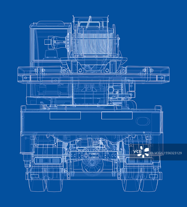 3D汽车起重机渲染图图片素材