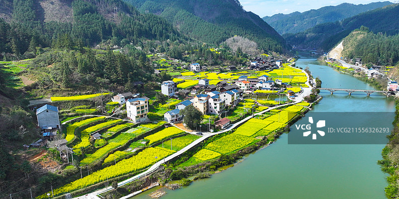 贵州锦屏大同解放村春景图片素材