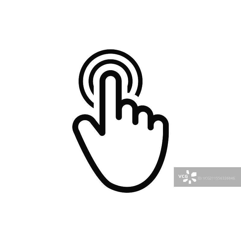 白色背景上的手形光标图片素材