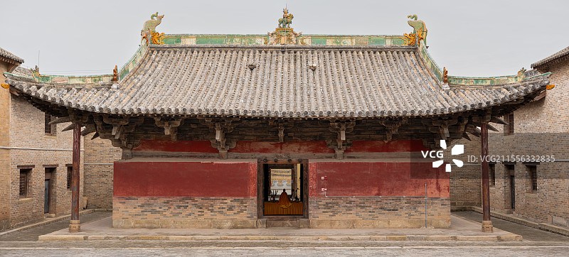 山西晋城崇明寺北宋大殿背面图片素材