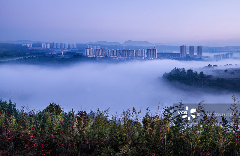 云南省昆明市安宁市太平镇新城风光图片素材
