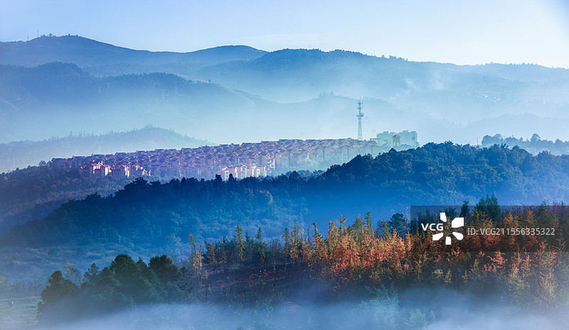 云南省昆明市安宁市太平镇新城风光图片素材