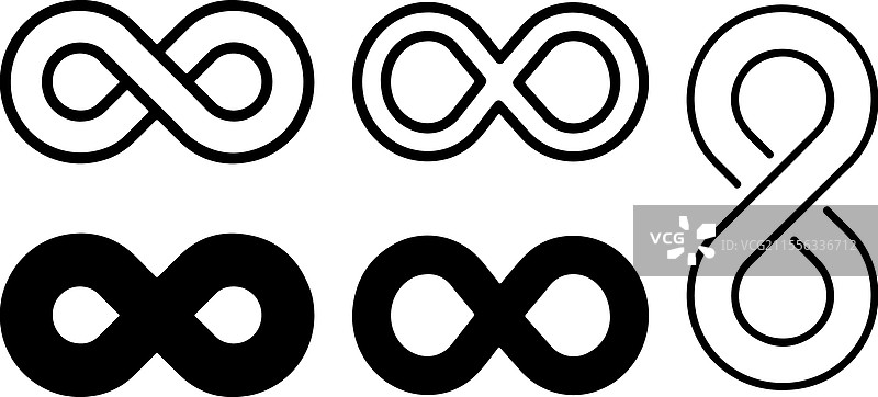 无限、无尽、永恒循环的集合图片素材