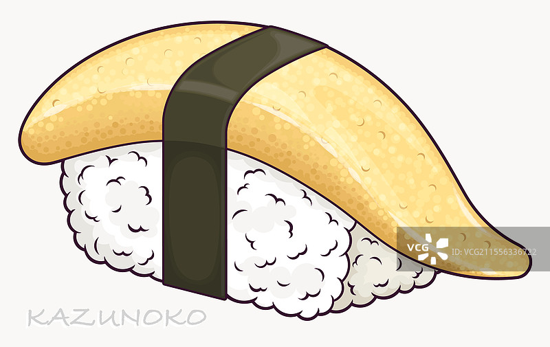 鲑鱼子寿司孤立图像图片素材