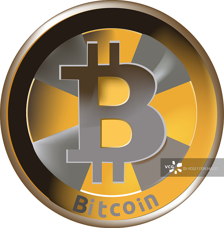 比特币加密货币硬币旋转展示图片素材
