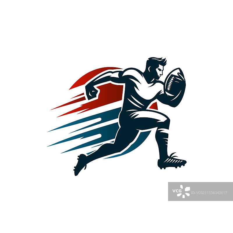 橄榄球运动员标志图片素材