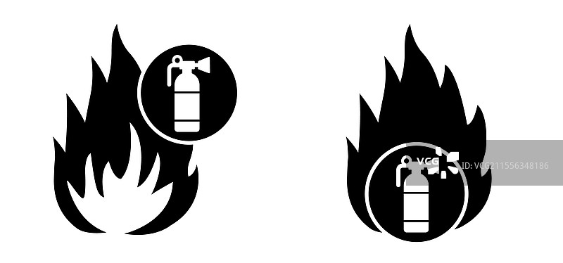 报警火铃或警报的灭火器图片素材