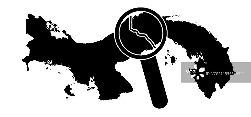 卡通巴拿马运河巴拿马政治地图图片素材