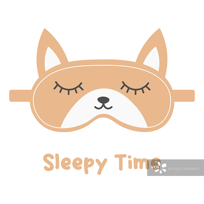 可爱的睡眠眼罩，夜间配饰图片素材