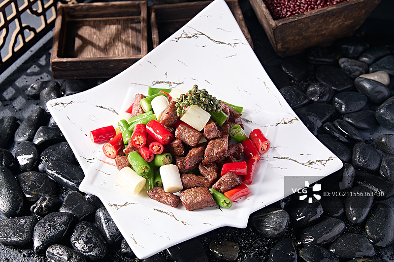 杭椒爆黑椒牛肉图片素材