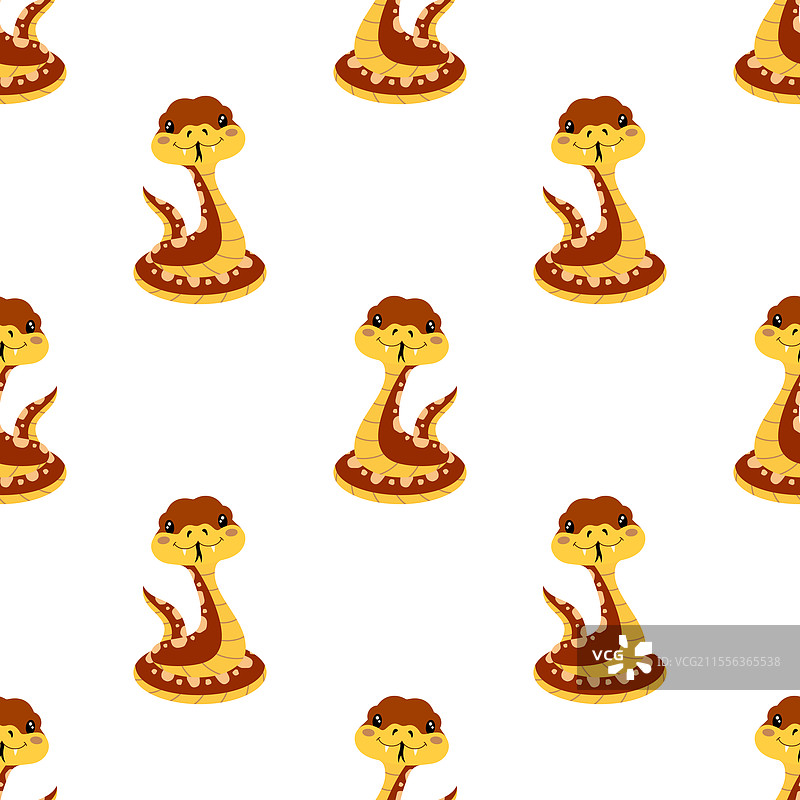 卡通蛇无缝图案图片素材